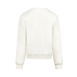 SWEATER MET RUFFLES, OFF-WHITE