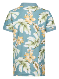 POLO MET BLOEMENPRINT, OCEAN