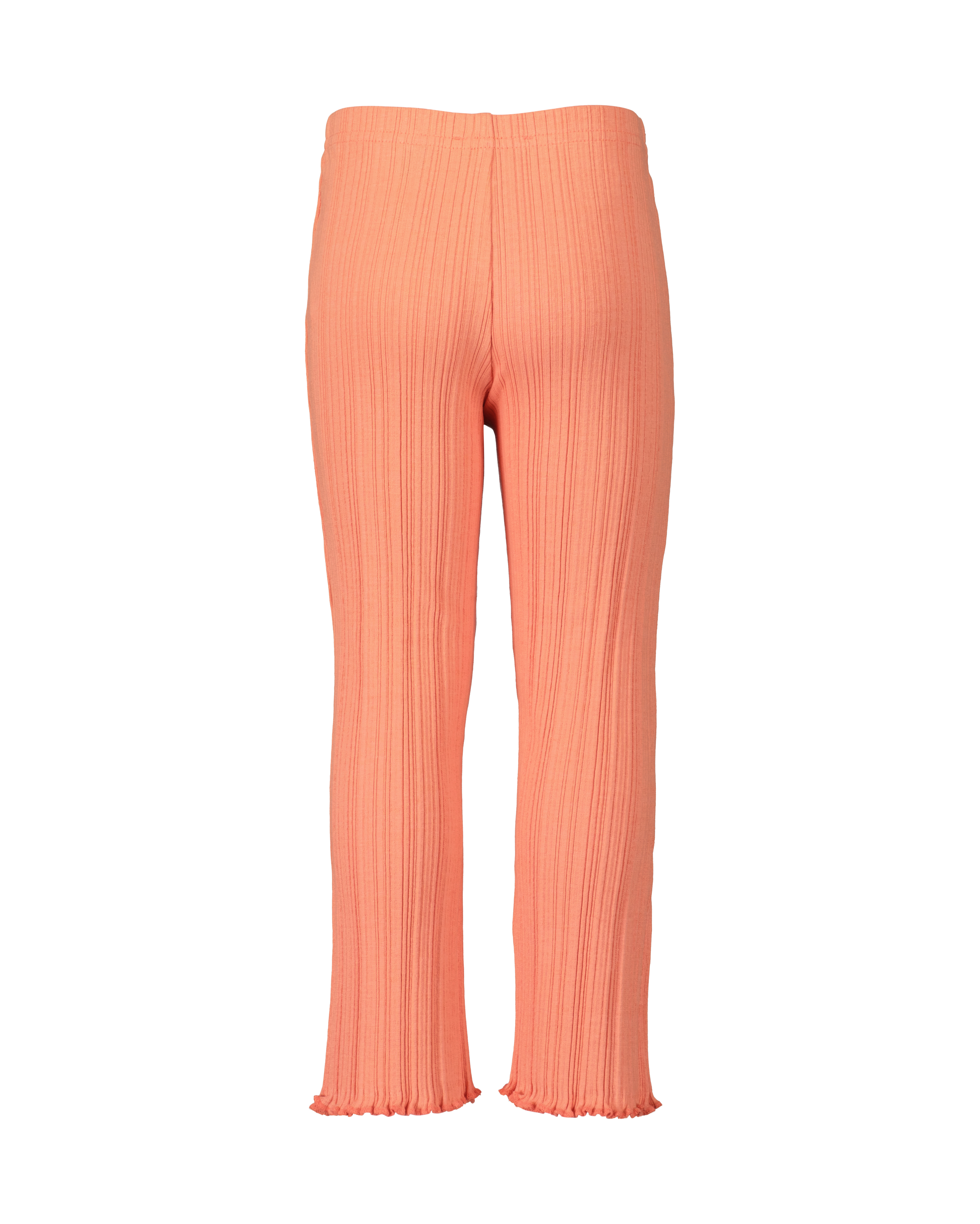 RIB LEGGING FLOWERS, MELOEN ORANJE