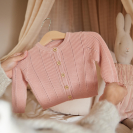 VESTJE KNITWEAR, POEDER ROZE