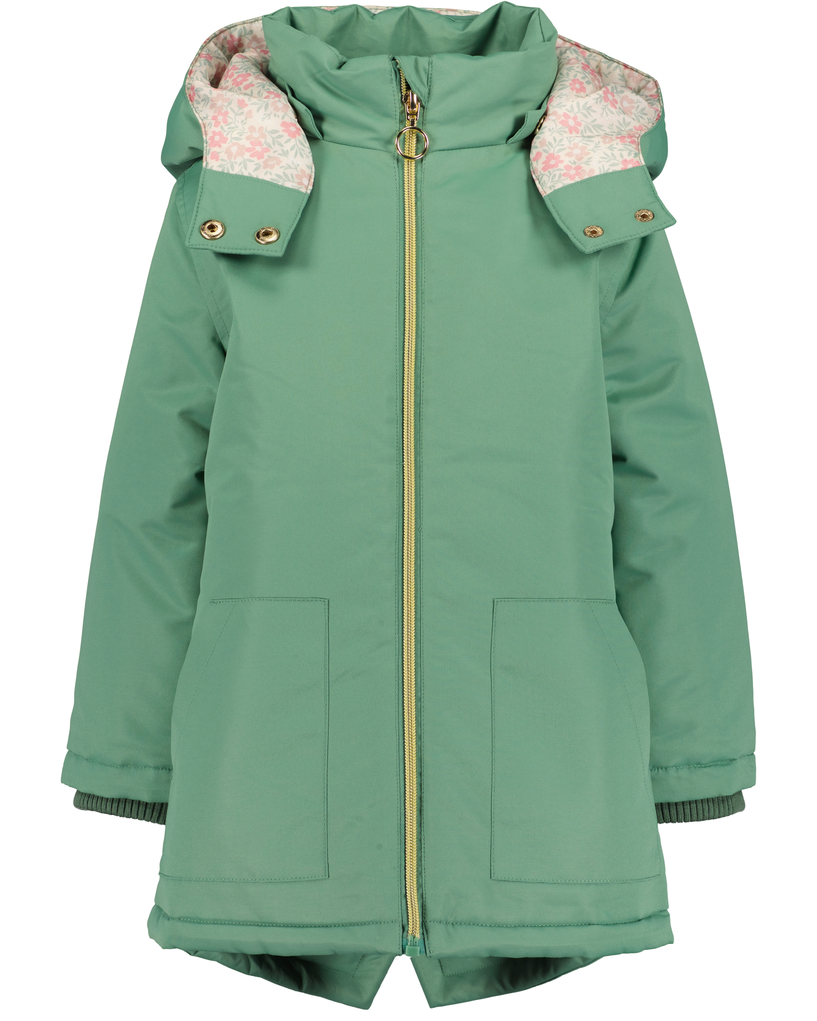 WINTERPARKA FLOWERS, GROEN