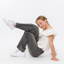 SPIJKERBROEK WIDE LEG, JEANS GRIJS