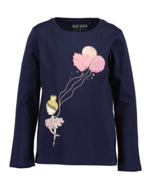 LONGSLEEVE DONKERBLAUW, BALLERINA