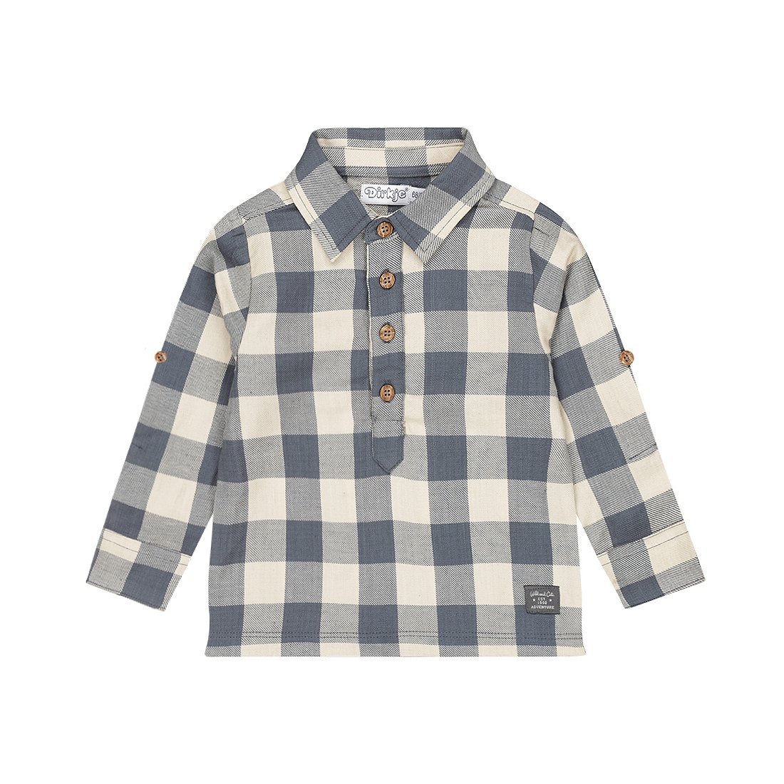 GEBLOKTE BLOUSE WILDLAND, NAVY