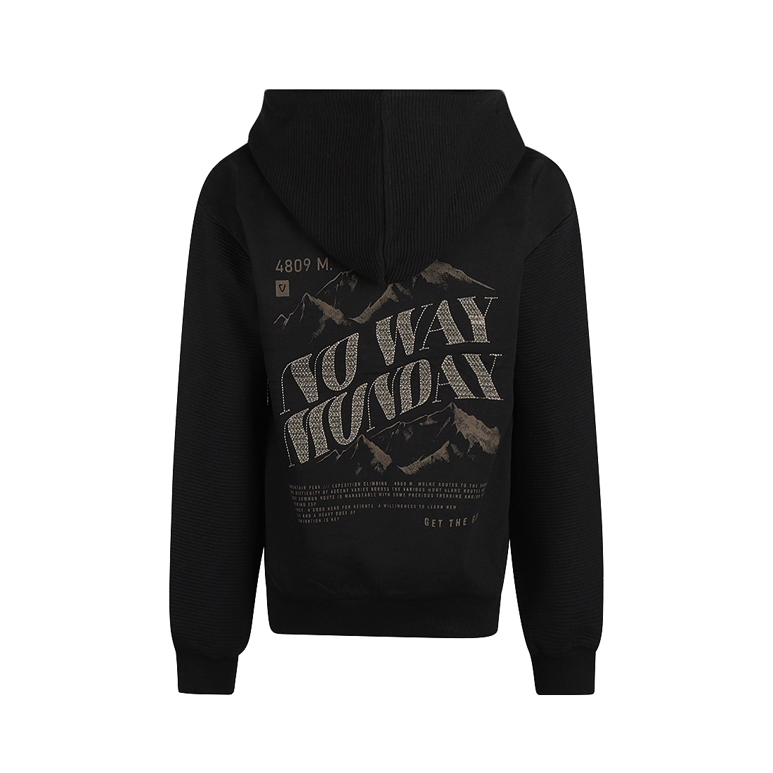 SWEATER DROPPED SHOULDER, ZWART