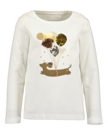 LONGSLEEVE MET VEEGPAILETTEN OFF-WHITE,DOGS