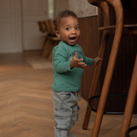 SPIJKERJOGGING, JEANS GRIJS