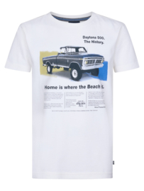 SHIRT MET FOTO PRINT, HELDER WIT