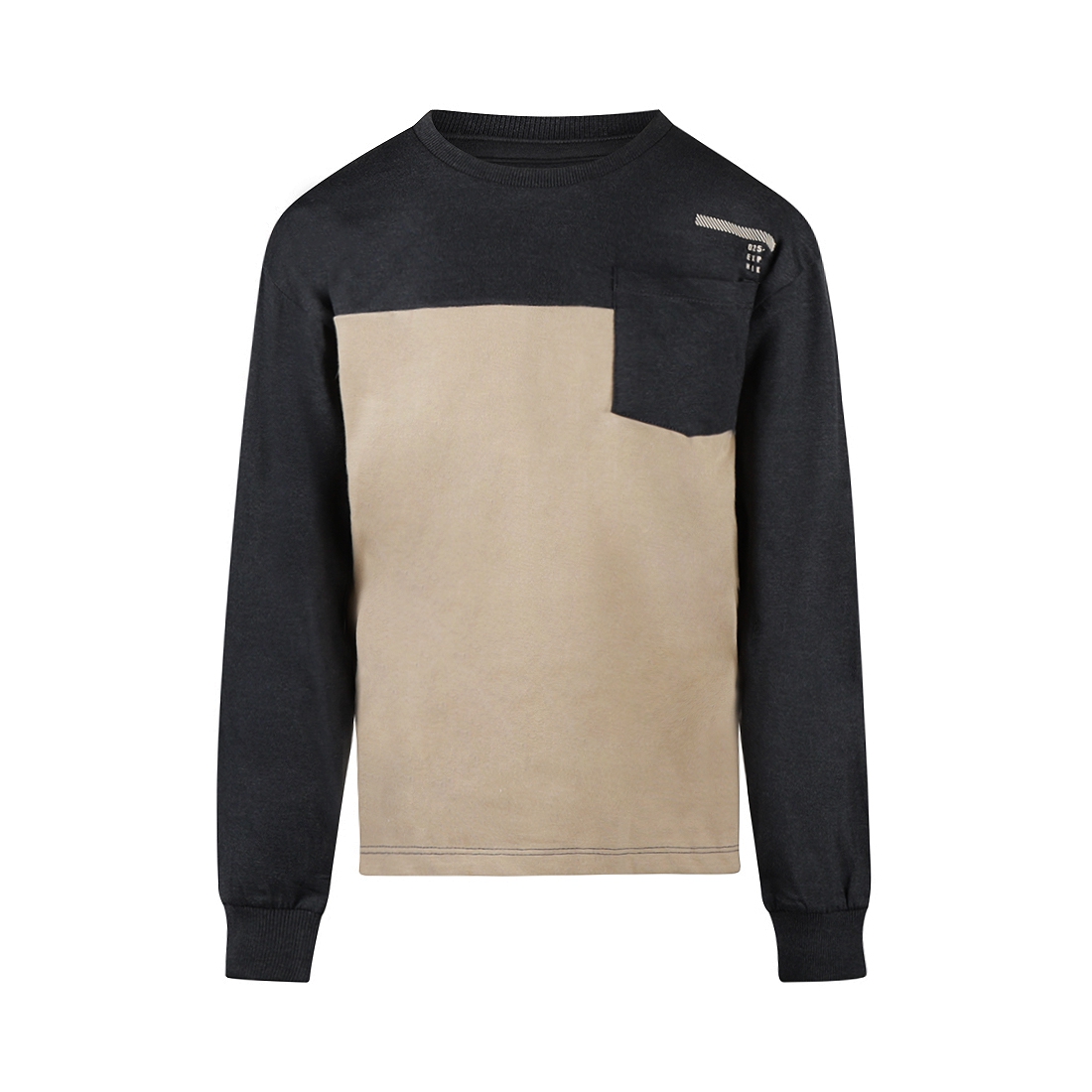 LONGSLEEVE DROPPED SHOULDER, ANTRACIET
