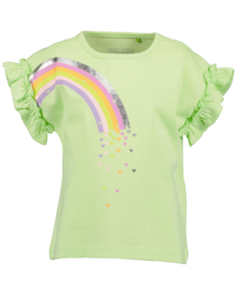 SHIRT MET RUFFLE MOUW GROEN, UNICORN