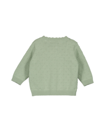 GEBREID VESTJE MINT, FLOWERS
