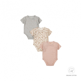 SET 3 ROMPERS MET KORTE MOUW