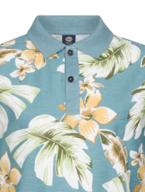 POLO MET BLOEMENPRINT, OCEAN