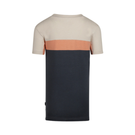 SHIRT GESTREEPT, STAAL BLAUW