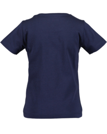 SHIRT BLAUW MET VEEGPAILETTEN EN APPLICATIES, OCEAN