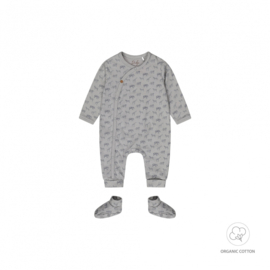 BABYPAKJE & SLOFJES, GRIJS BLAUW