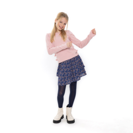 ROK MET ALL-OVER PRINT, HEMELS BLAUW