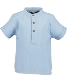 BLOUSE KORTE MOUW BLAUW, FESTIVE
