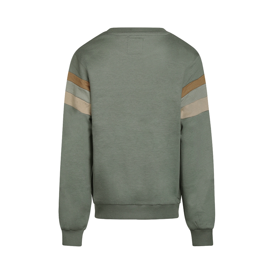 SWEATER MET STREPEN, GRIJSGROEN