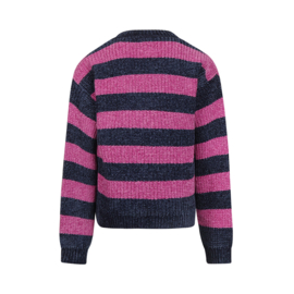 TRUI KNITWEAR GESTREEPT, MAUVE