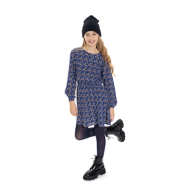 JURK MET ALL-OVER PRINT, HEMELS BLAUW