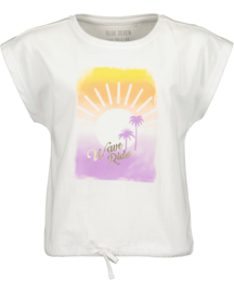SHIRT MET PALM PRINT, WIT