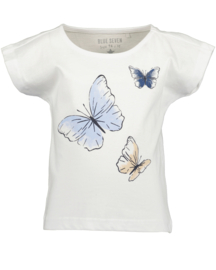 SHIRT WIT MET VLINDERS, FLOWER