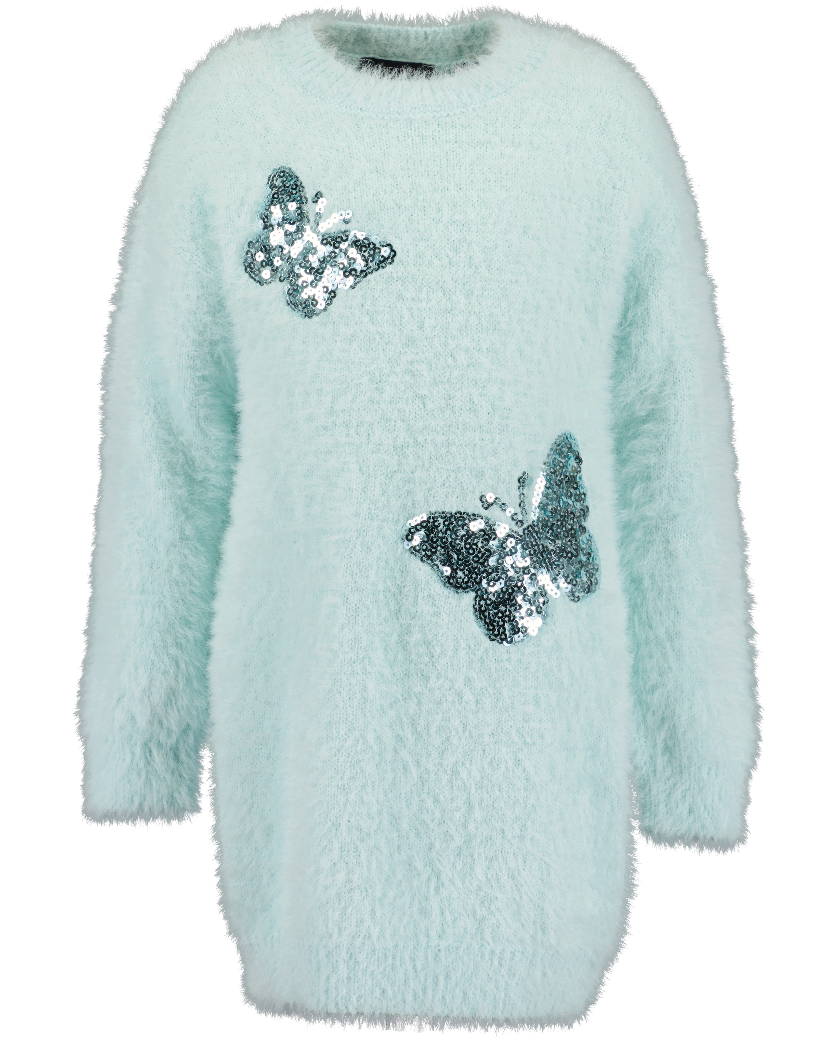 JURK MET PAILETTEN SPORTY, GLETSJER BLAUW