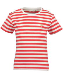 GESTREEPT SHIRT ROOD, BEACH GIRLS