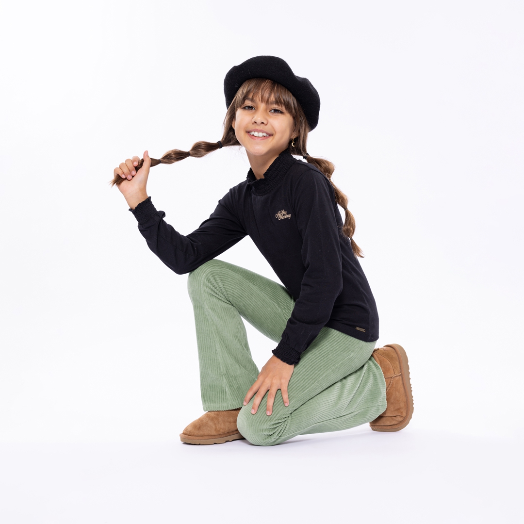 FLARED BROEK, MINT GROEN