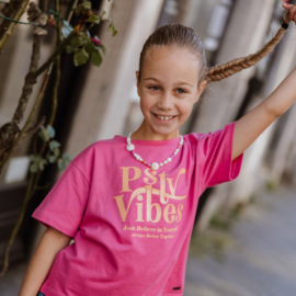 SHIRT PSTV VIBES, FUCHSIA