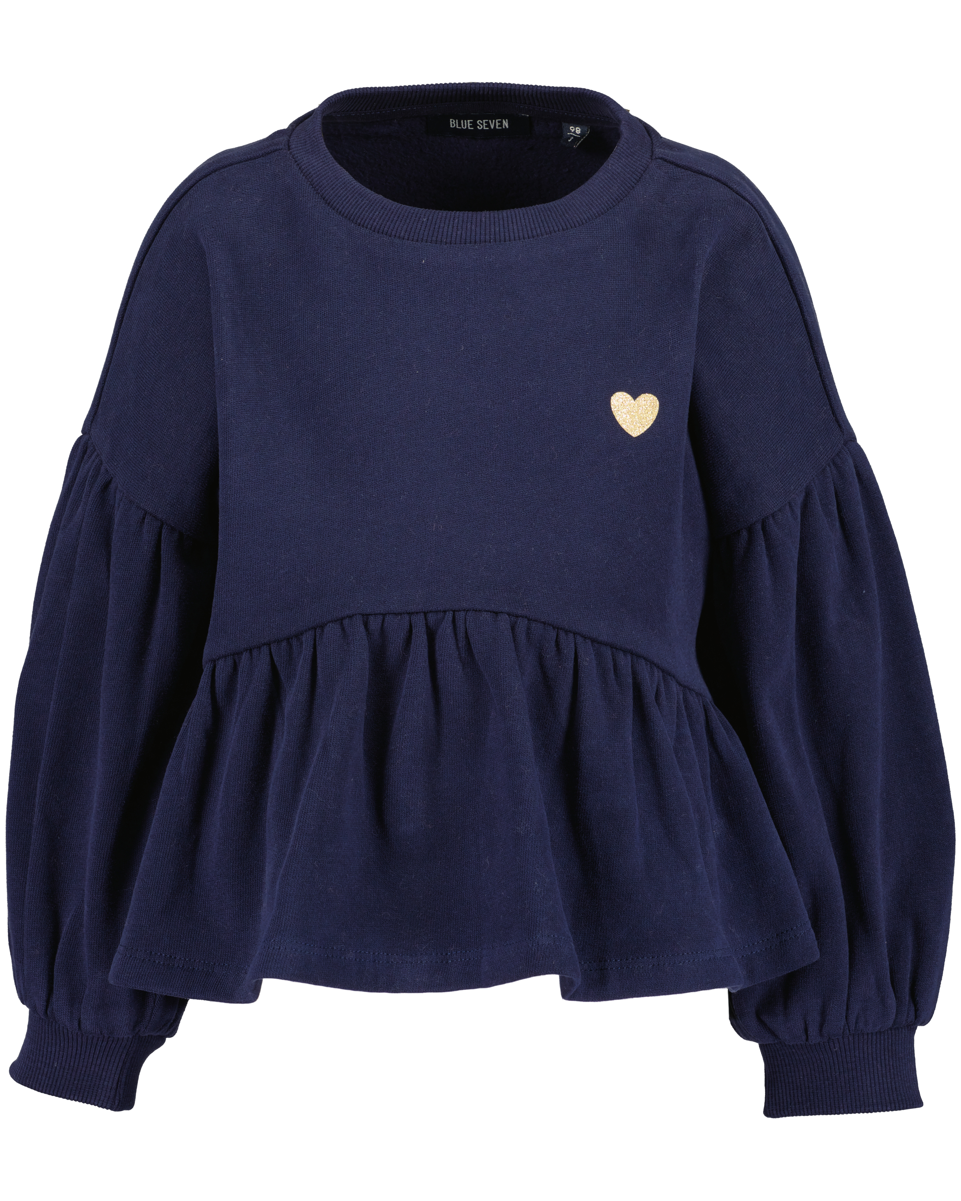 SWEATER FLOWERS, NACHTBLAUW