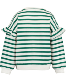 SWEATER GROEN GESTREEPT, SPORTY