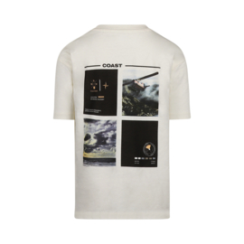 SHIRT MET BACKPRINT, BEIGE