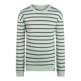 GESTREEPTE SWEATER, MINT GROEN