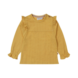 BLOUSE OKER GEEL, GIRLS GOOD VIBES