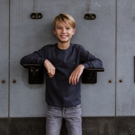 LONGSLEEVE, DONKER BLAUW