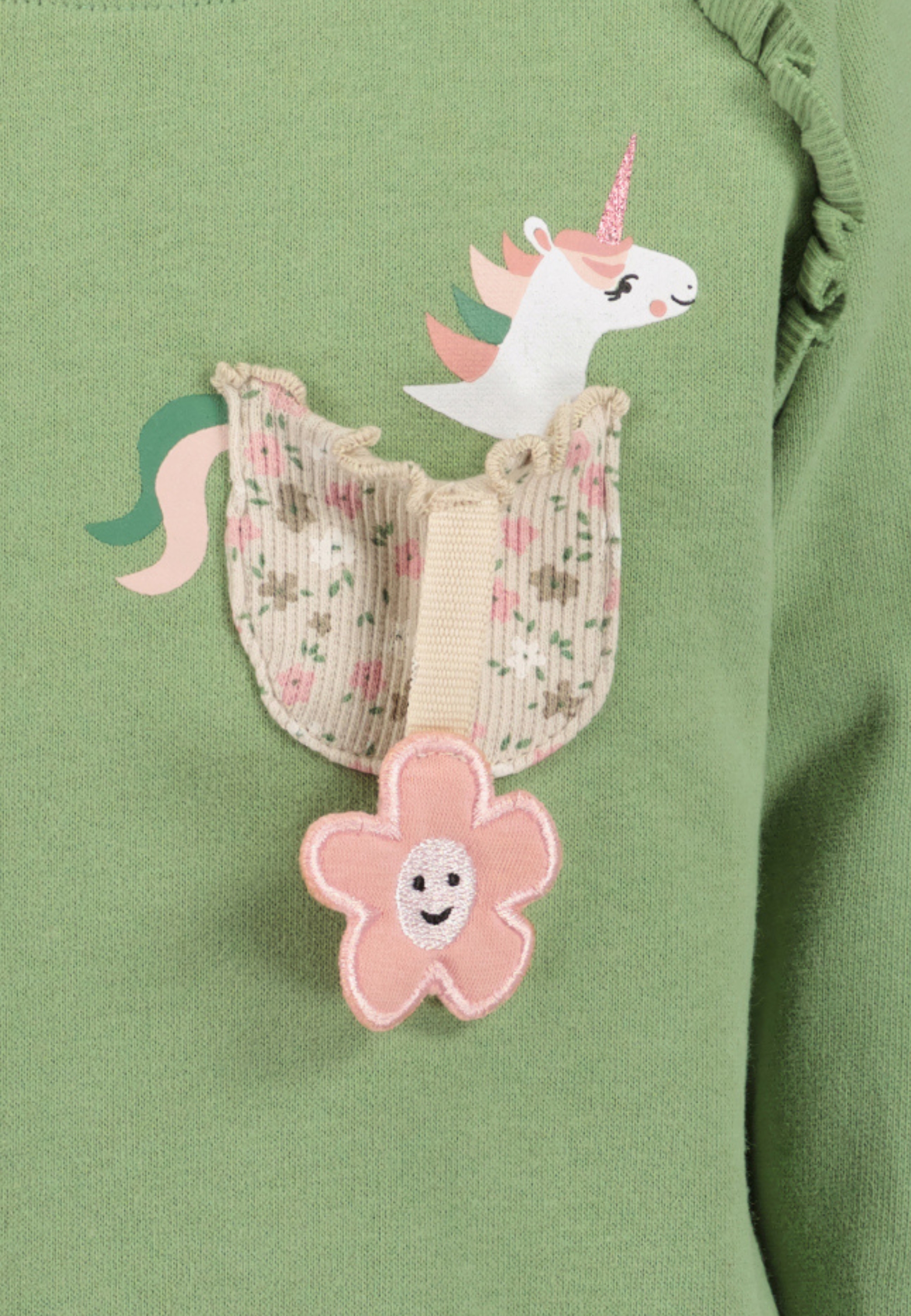SWEATER UNICORN, APPELGROEN