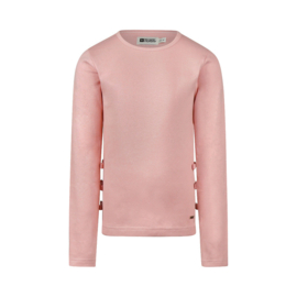 LONGSLEEVE MET STRIKJES, LICHT ROZE
