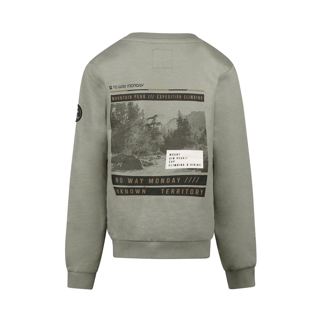 SWEATER, GRIJS GROEN