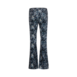 FLARED BROEK AOP, BLAUW