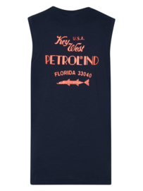 SINGLET TOP, DONKER BLAUW