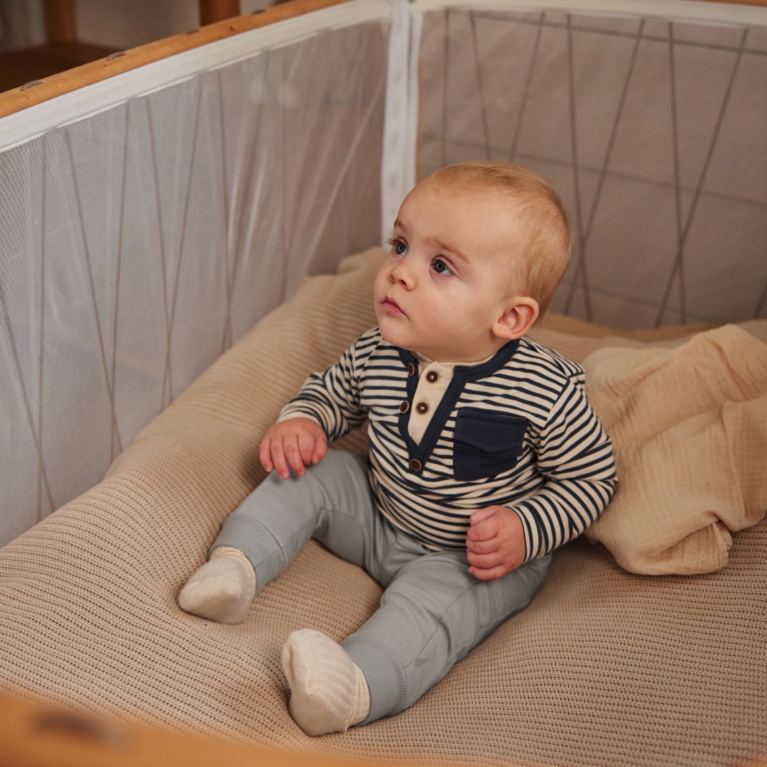 GESTREEPTE LONGSLEEVE FROSTY FRIENDS, NAVY