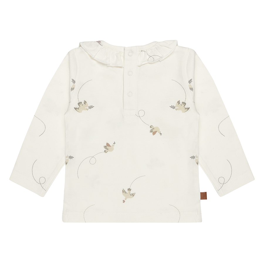 LONGSLEEVE OFF-WHITE, FOLLOW YOUR HEART