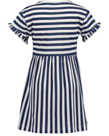 GESTREEPTE BLAUWE JURK, ESSENTIELS