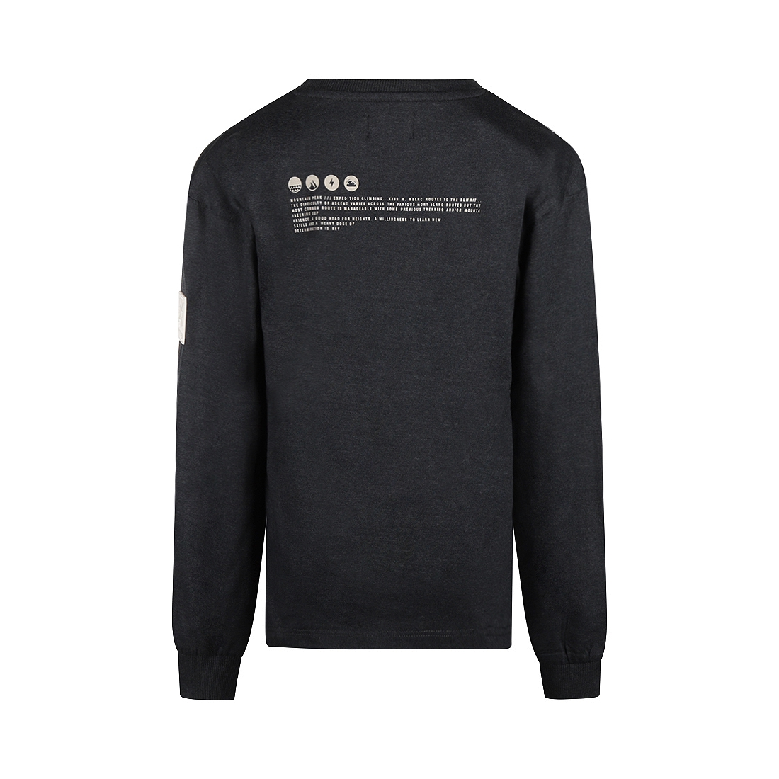 LONGSLEEVE DROPPED SHOULDER, ANTRACIET