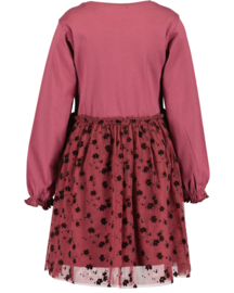 JURK MET TULE ROK WIJNROOD, FLOWER