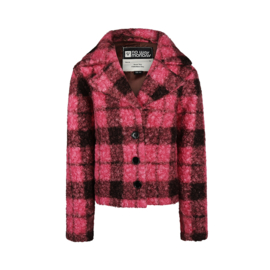 GEBLOKTE JAS, FUCHSIA