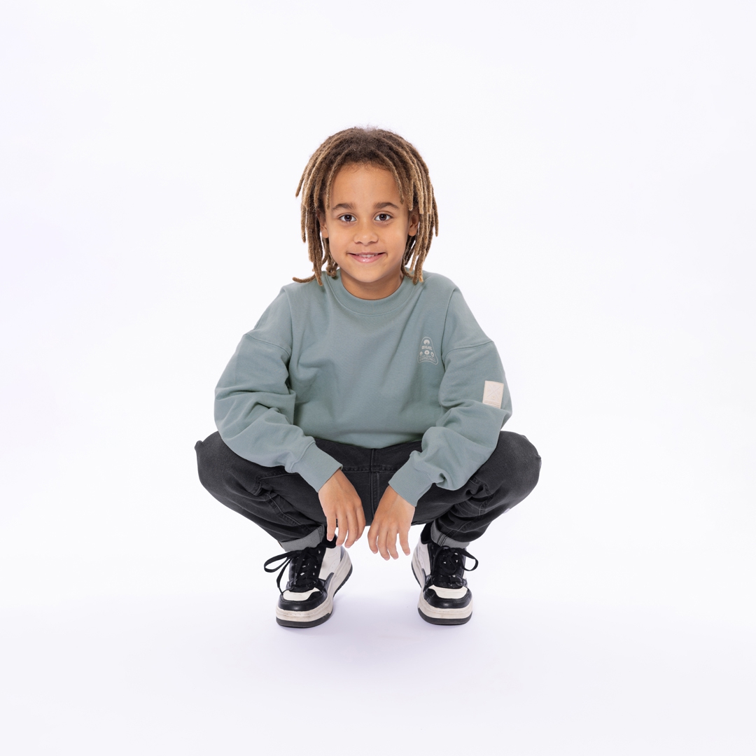 SWEATER LOOSE FIT, BLAUW