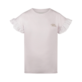 SHIRT MET RUFFLE MOUW, ROZE